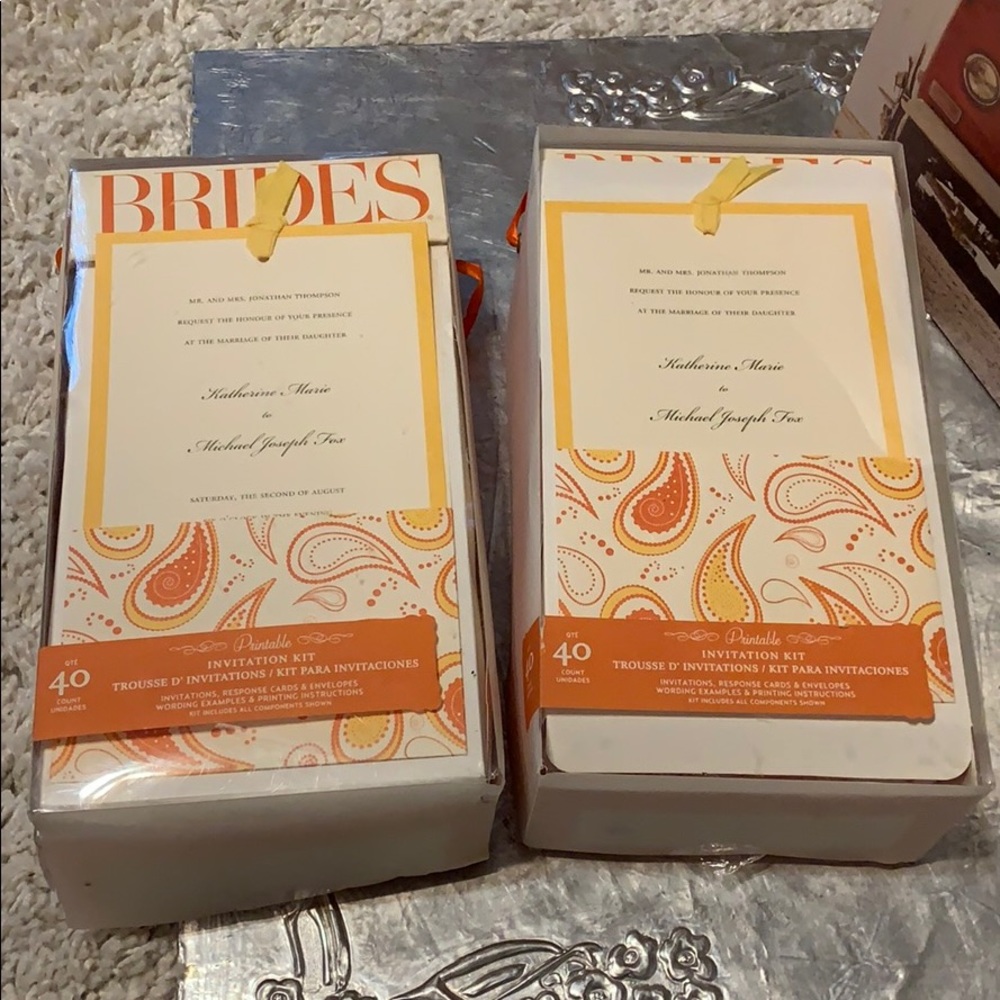 1-Box of 40 Invitations Response cards & envelopes